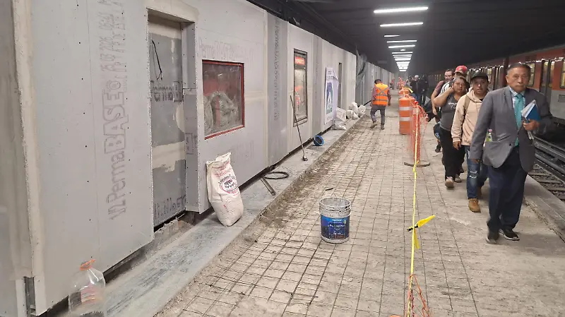 Avance de obras de remodelación de la línea 2 del metro previo al Mundial FIFA 2026